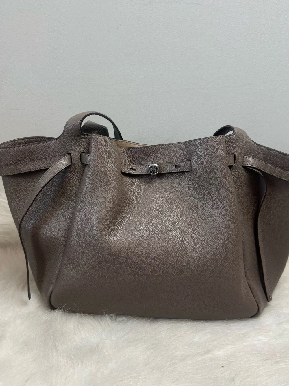Tory Burch Large Romy Tote in Wild Mushroom